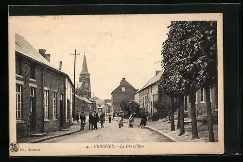 AK Feignies, La Grand`Rue