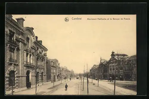 AK Cambrai, Boulevard Faidherbe et la Banque de France