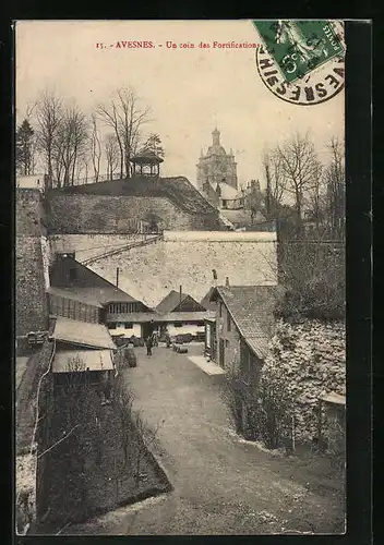 AK Avesnes, Un coin des Fortifications