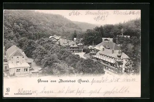 AK Alexisbad /Harz, Kurhotel aus der Vogelschau