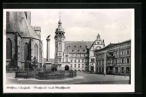 AK Köthen /Anhalt, Rathaus und Stadthaus