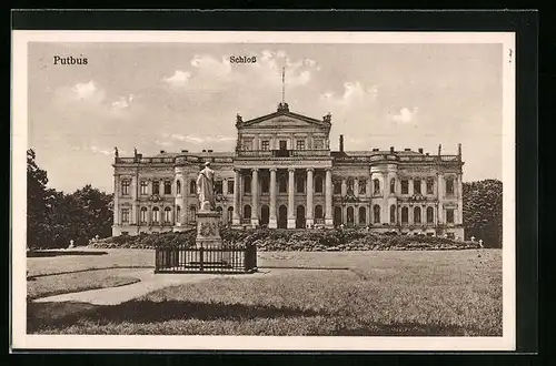 AK Putbus, Schloss mit Denkmal