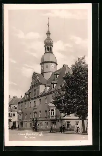 AK Borna /Bez. Leipzig, Rathaus