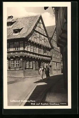 AK Stolberg /Harz, Blick auf Kupfers Gasthaus