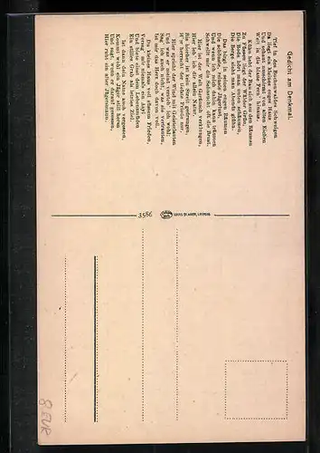 AK Thale-Treseburg, Dambachshaus, Pfeifs Denkmal, Röhrender Rothirsch