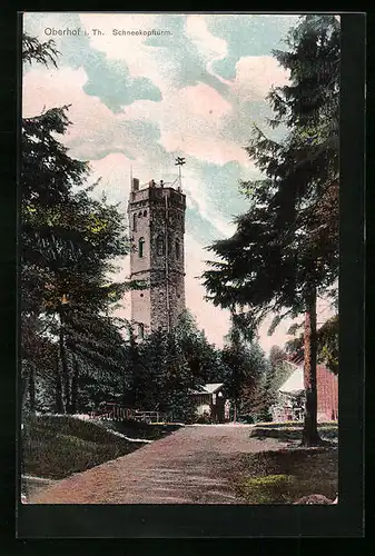 AK Oberhof i. Th., Blick auf den Schneekopfturm