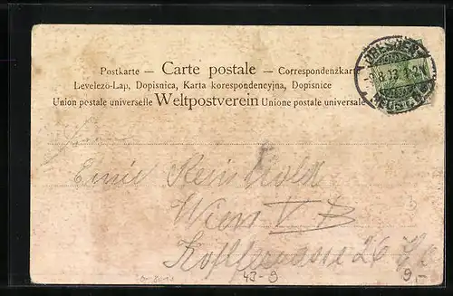 Lithographie Dresden, Prosit Kinder, wir sind alle Sünder! Prosit!, Vogelwiese