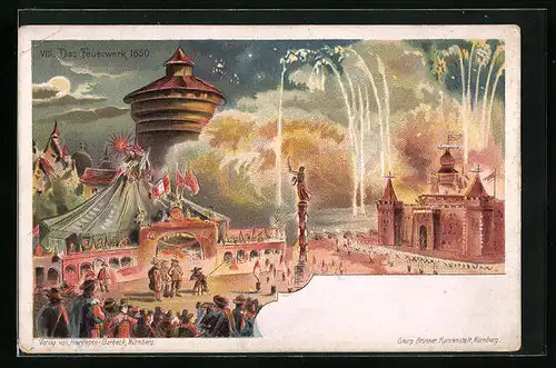 Lithographie Nürnberg, Das Feuerwerk 1650