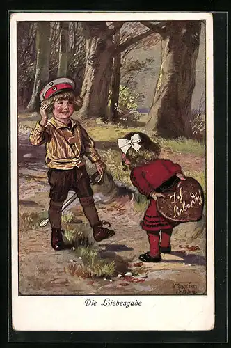 Künstler-AK Maxim Trübe: Die Liebesgabe