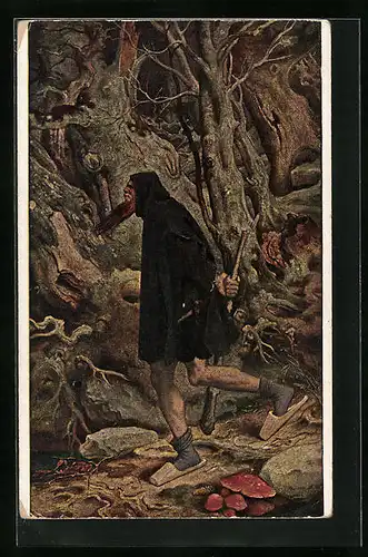 Künstler-AK Moritz von Schwind: Rübezahl im Wald
