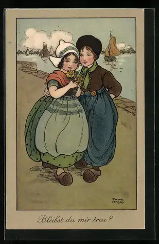 Künstler-AK Florence Hardy: Bleibst du mit treu?
