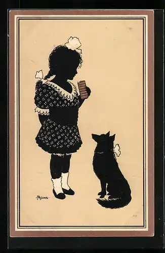 Künstler-AK Alwin Freund: Dem Hund tropft der Zahn