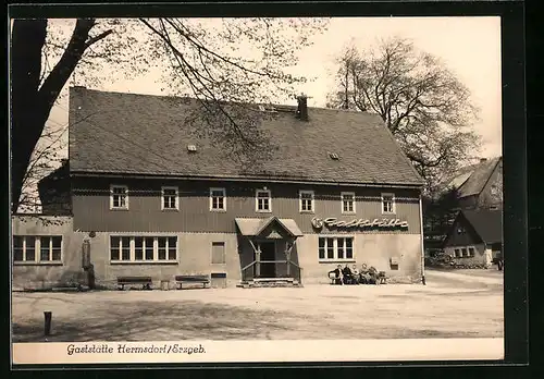 AK Hermsdorf /Erzgeb., Gaststätte im Ort