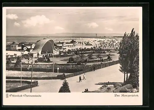 AK Swinemünde, Der Konzertplatz am Strand