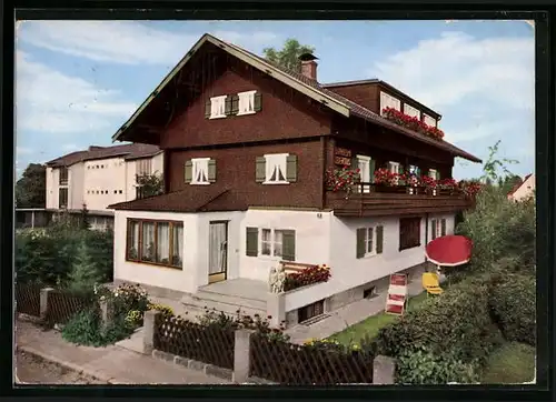 AK Bad Wörishofen, Kurheim Albertus mit Balkon