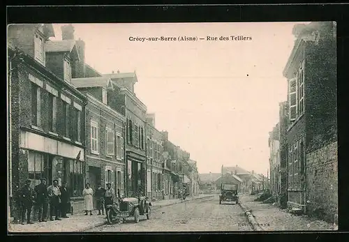 AK Crécy-sur-Serre, Rue des Telliers