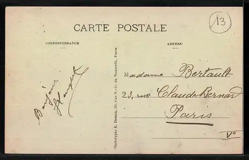 AK La Fère, Rue de Crécy