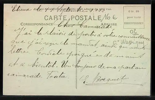 AK Etreux, Route de Landrecies