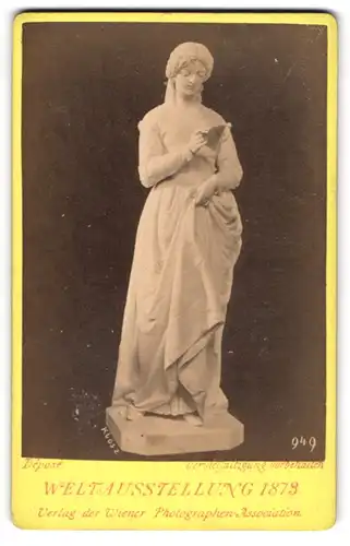 Fotografie Wiener Photographen Association, Wien, Weltausstellung 1873, Statue lesende Frau