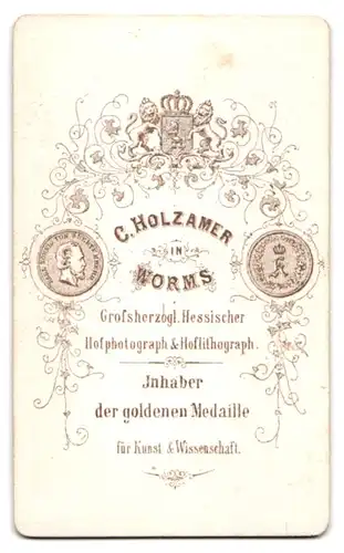 Fotografie C. Holzamer, Worms, Ansicht Worms, Statue Frierich der Weise als Teil des Lutherdenkmals