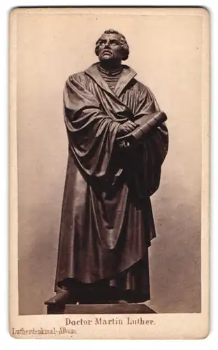 Fotografie C. Holzamer, Worms, Ansicht Worms, Statue Docotor Martin Luther, Lutherdenkmal