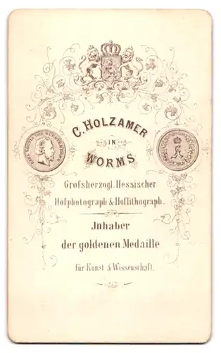 Fotografie C. Holzamer, Worms, Ansicht Worms, Statue Johann Huss als Teil des Lutherdenkmals