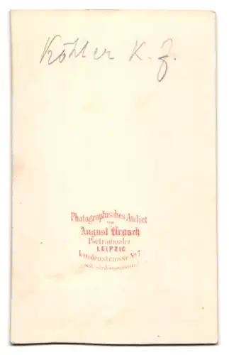 Fotografie August Brasch, Leipzig, Herr Karl Franz Koehler im Anzug, Leipziger Buchhändler