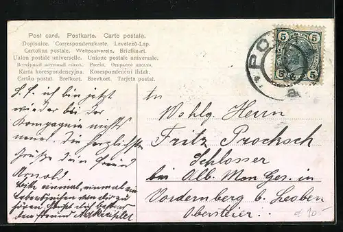 AK SM Linienschiff Kaiser Barbarossa gibt Volldampf