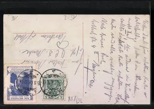 AK Mainz, Luftschiff LZ127 Graf Zeppelin in voller Fahrt