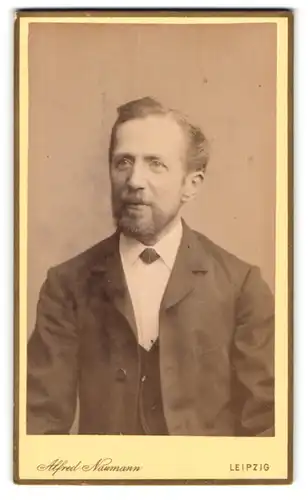 Fotografie Alfred Naumann, Leipzig, Dorotheenstrasse, Eleganter Bürgerlicher mit Vollbart