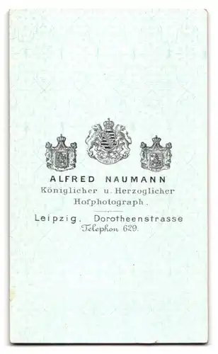 Fotografie Alfred Naumann, Leipzig, Dorotheenstrasse, Eleganter Bürgerlicher mit Vollbart