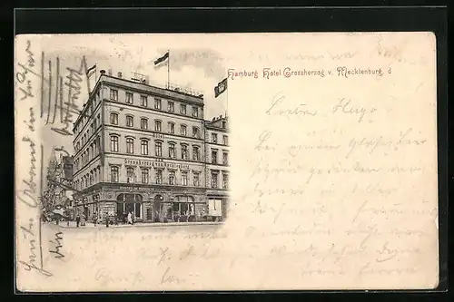 AK Hamburg, Hotel Grossherzog v. Mecklenburg