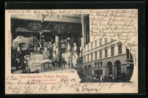 AK Hamburg, Gasthaus zum Königlichen Hofbräu München, Hermannstrasse 26