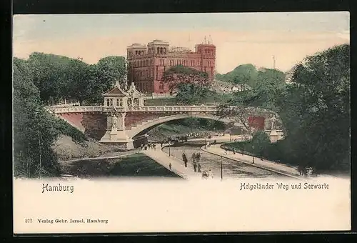 AK Hamburg-St.Pauli, Helgoländer Weg, Seewarte