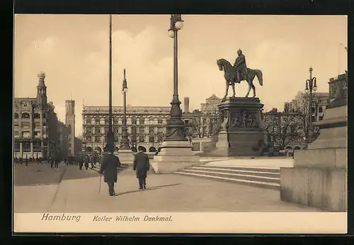 AK Hamburg, Das Kaiser Wilhelm Denkmal