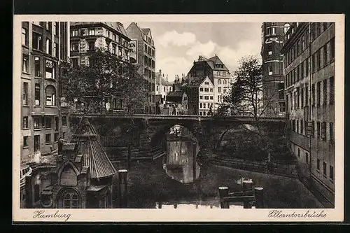 AK Hamburg, Partie an der Ellerntorbrücke