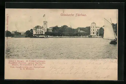 AK Hamburg-Uhlenhorst, Hotel und Pension Uhlenhorster Fährhaus