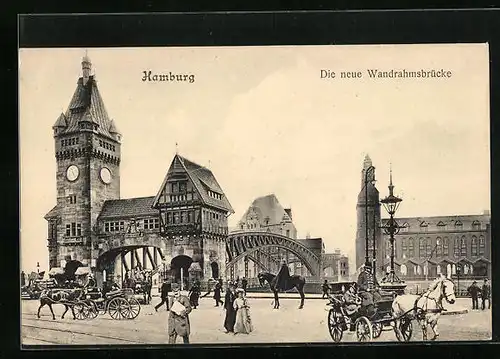 AK Hamburg, Die neue Wandrahmsbrücke