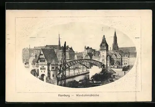 AK Hamburg, Ortspartie mit Wandrahmsbrücke