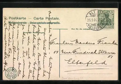 AK Hamburg-Blankenese, Dampfer Elbe passiert den Ort