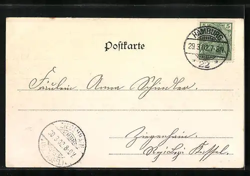 AK Hamburg-Neustadt, Alter und neuer Jungfernstieg