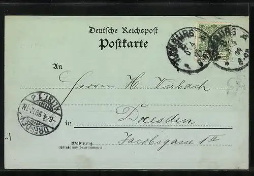 Mondschein-AK Hamburg, Strassenverkehr am Freihafen