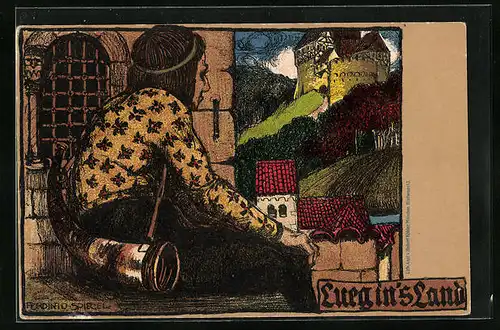 Künstler-AK Ferdinand Spiegel: Lueg in`s Land