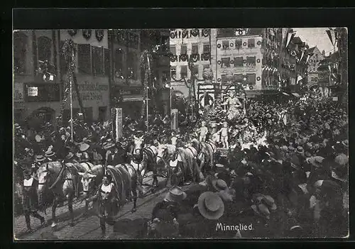 AK Nürnberg, Deutsches Sängerbundesfest 1912, Minnelieder