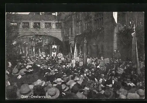 AK Nürnberg, Festumzug der Ober-Oesterreicher beim Deutschen Sängerbundesfest 1912