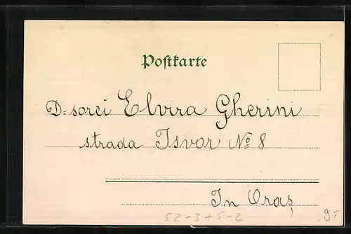 AK Mädchenkopf in Mohnblume, Metamorphose, Jugendstil