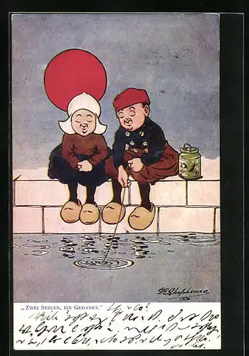 Künstler-AK George Edward Shepheard: Zwei Seelen, ein Gedanke