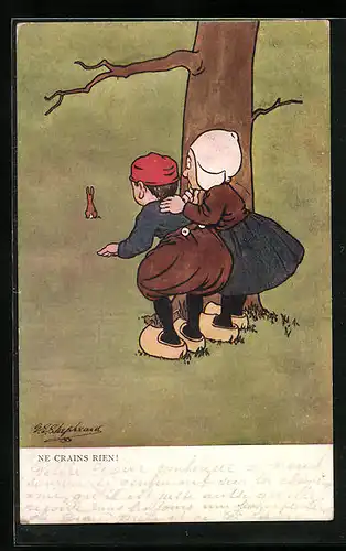 Künstler-AK George Edward Shepheard: Ne Crains Rien!