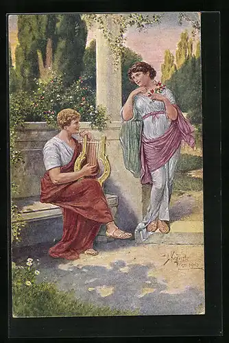 Künstler-AK Kränzle: Kunst bringt Gunst