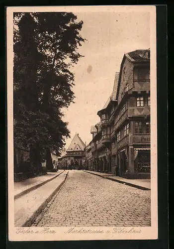 AK Goslar a. Harz, Marktstrasse und Gildehaus
